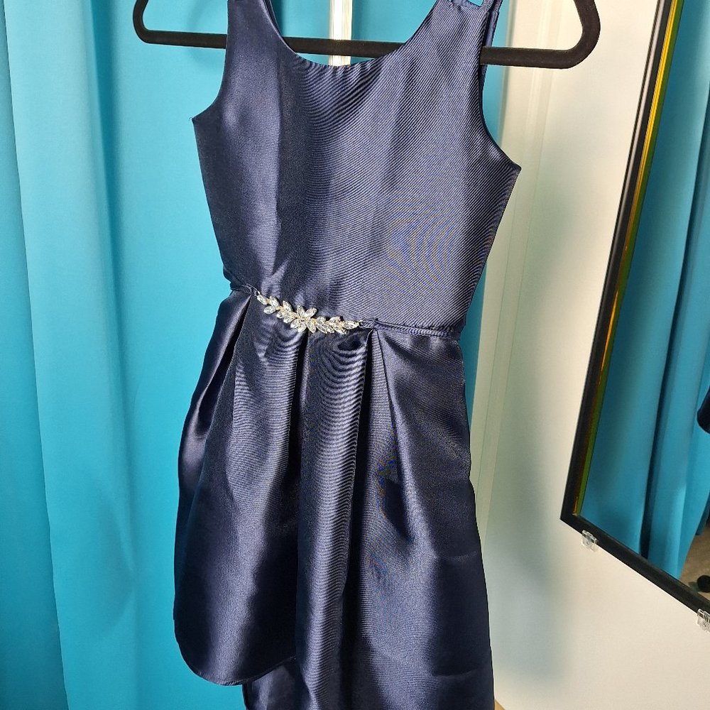 Girls short dress size 8 blue